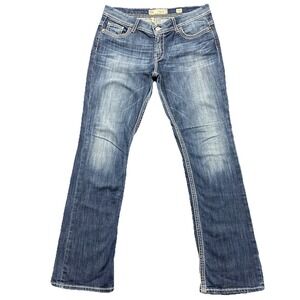 BKE Payton Denim Jeans Womens 34x34 TAG-32x33.5 Boot Cut Blue Denim Stitch